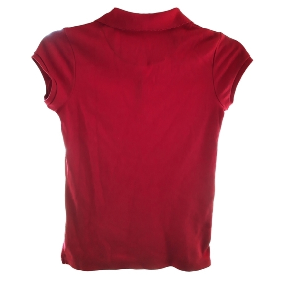 Dockers Girls Red Collared Blouse Size Medium - Picture 3 of 5